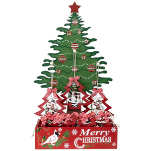 Baumschmuck mit Display 24tlg, Holz, VE-144(24)