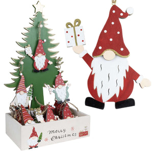 Baumschmuck mit Display 24tlg, Holz, VE-144(24)