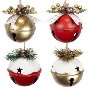 Baumschmuck 9cm Metall, 4 Designs, VE-96(24)