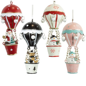 Baumschmuck Ballon Metall, 4 Designs, VE-144(12)