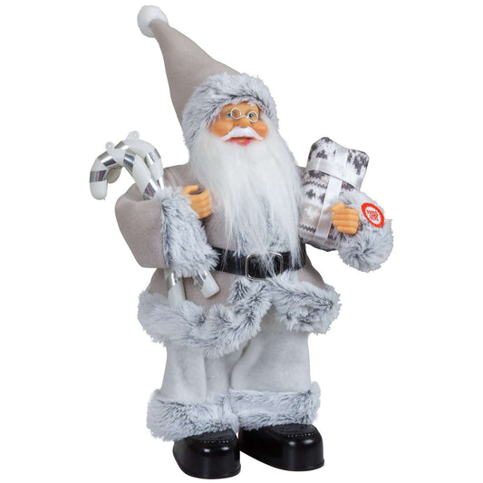 Santa tanzend 30cm, grau, VE-12