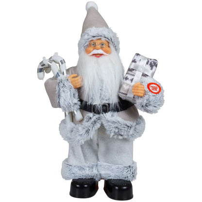 Santa tanzend 30cm, grau, VE-12