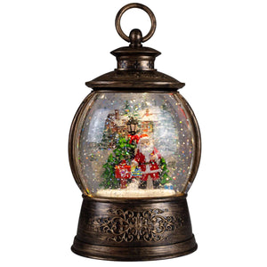 LED Schneelaterne 15x24cm mit Santa, VE-12(1)