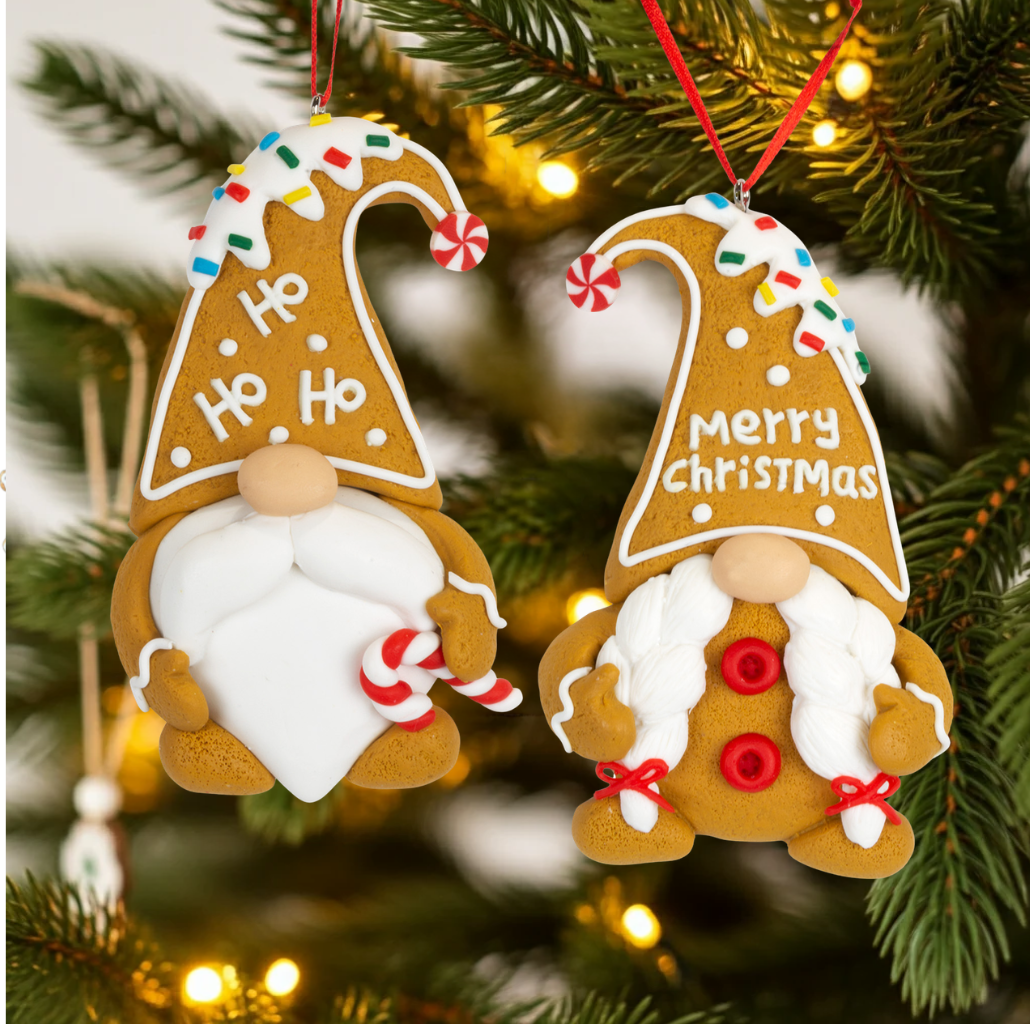 Decorazioni per albero 10cm, Polyclay, 2 design, VE-144(24)