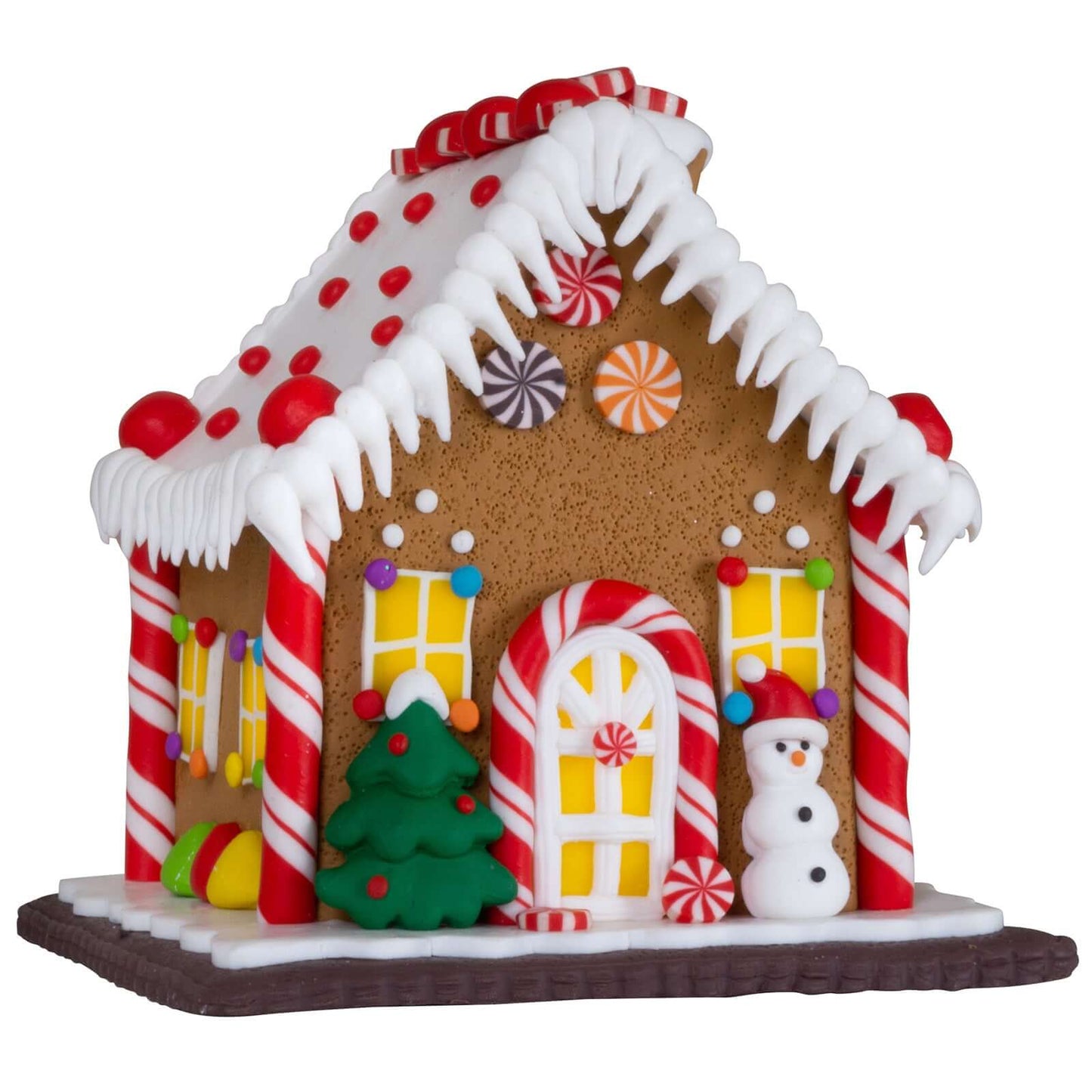 LED Lebkuchenhaus 13cm, Polyclay, VE-6