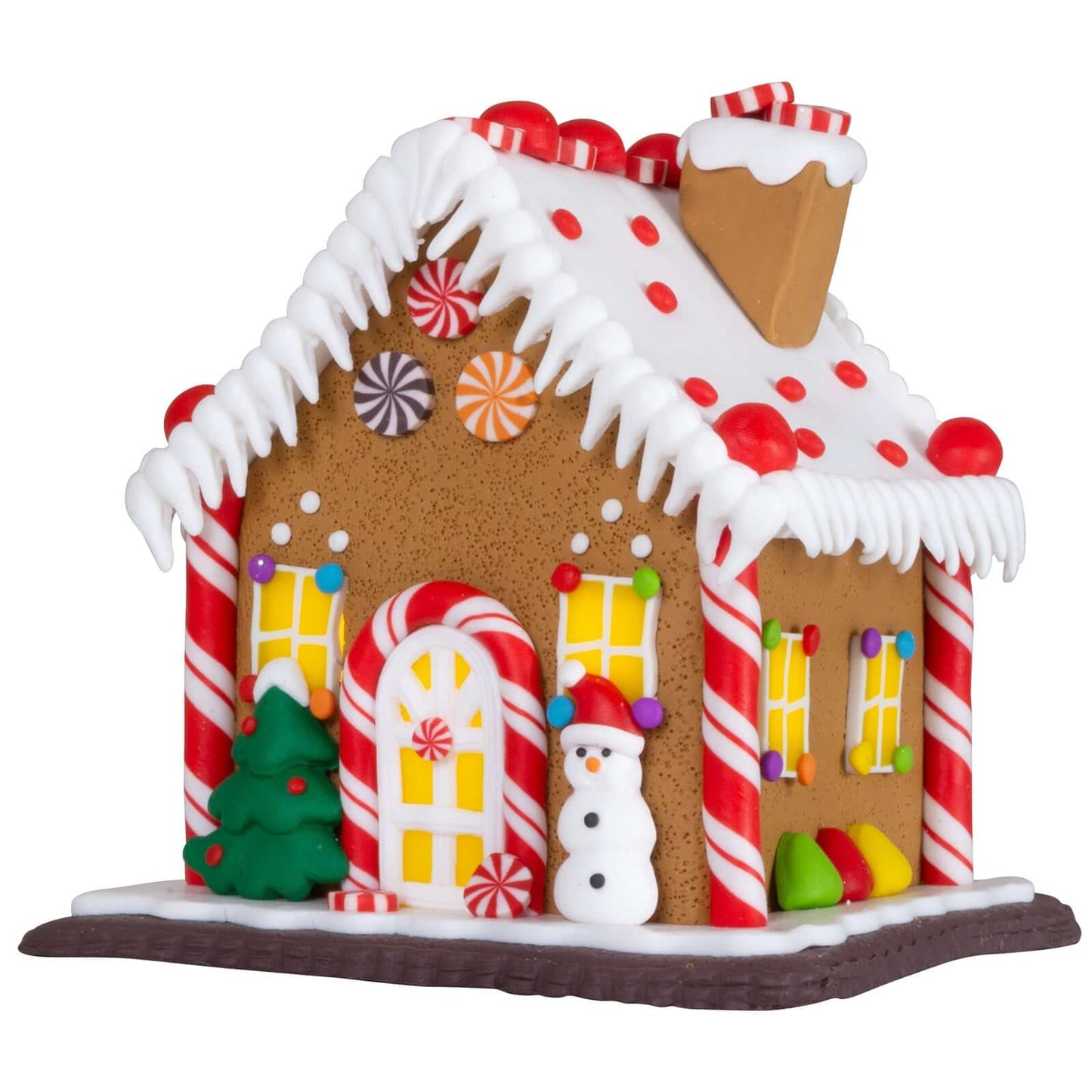 LED Lebkuchenhaus 13cm, Polyclay, VE-6