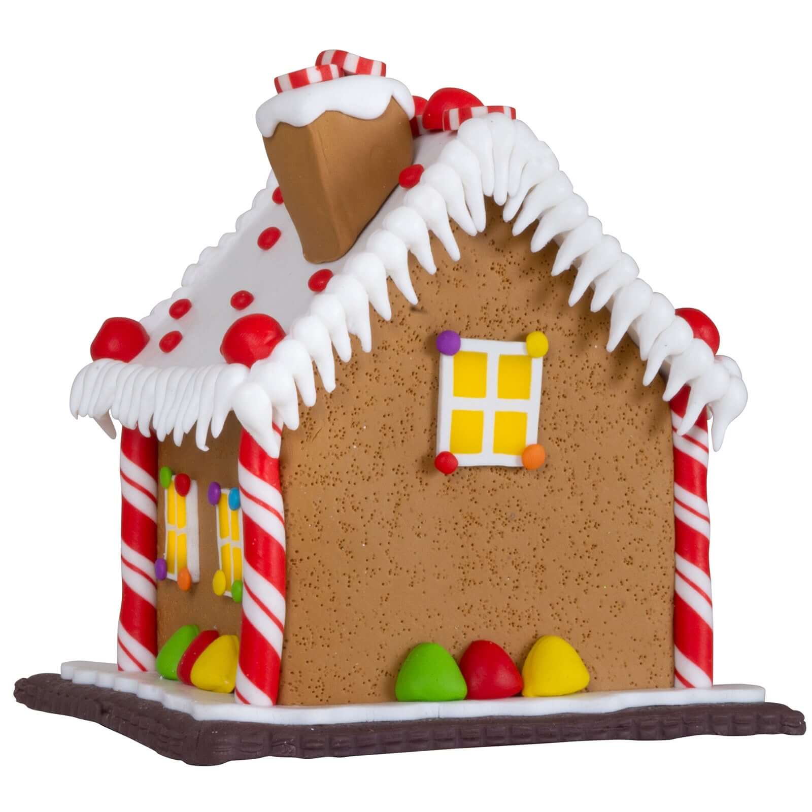 LED Lebkuchenhaus 13cm, Polyclay, VE-6