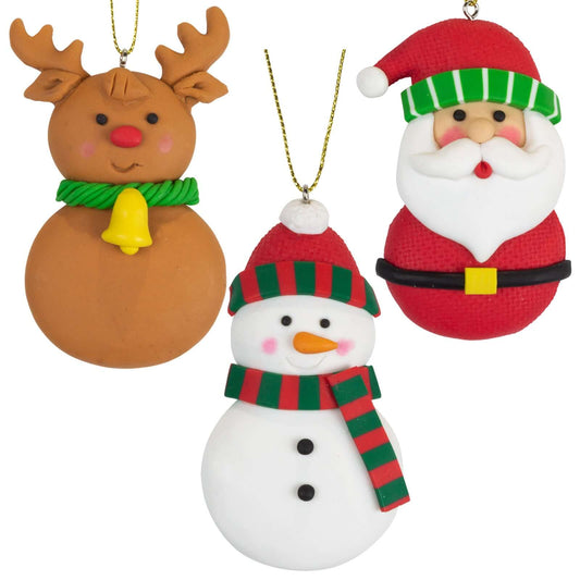 Baumschmuck 8cm, Polyclay, 3 Designs, VE-144(24)