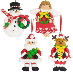 Baumschmuck 11cm, Polyclay, 4 Designs, VE-144(24)
