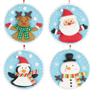 Baumschmuck 10cm, Polyclay, 4 Designs, VE-144(24)