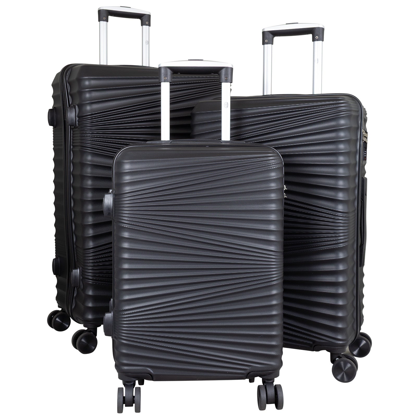 ABS Hartschalenkofferset 3tlg Luxor schwarz