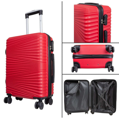 ABS Kofferset 3tlg Luxor rot