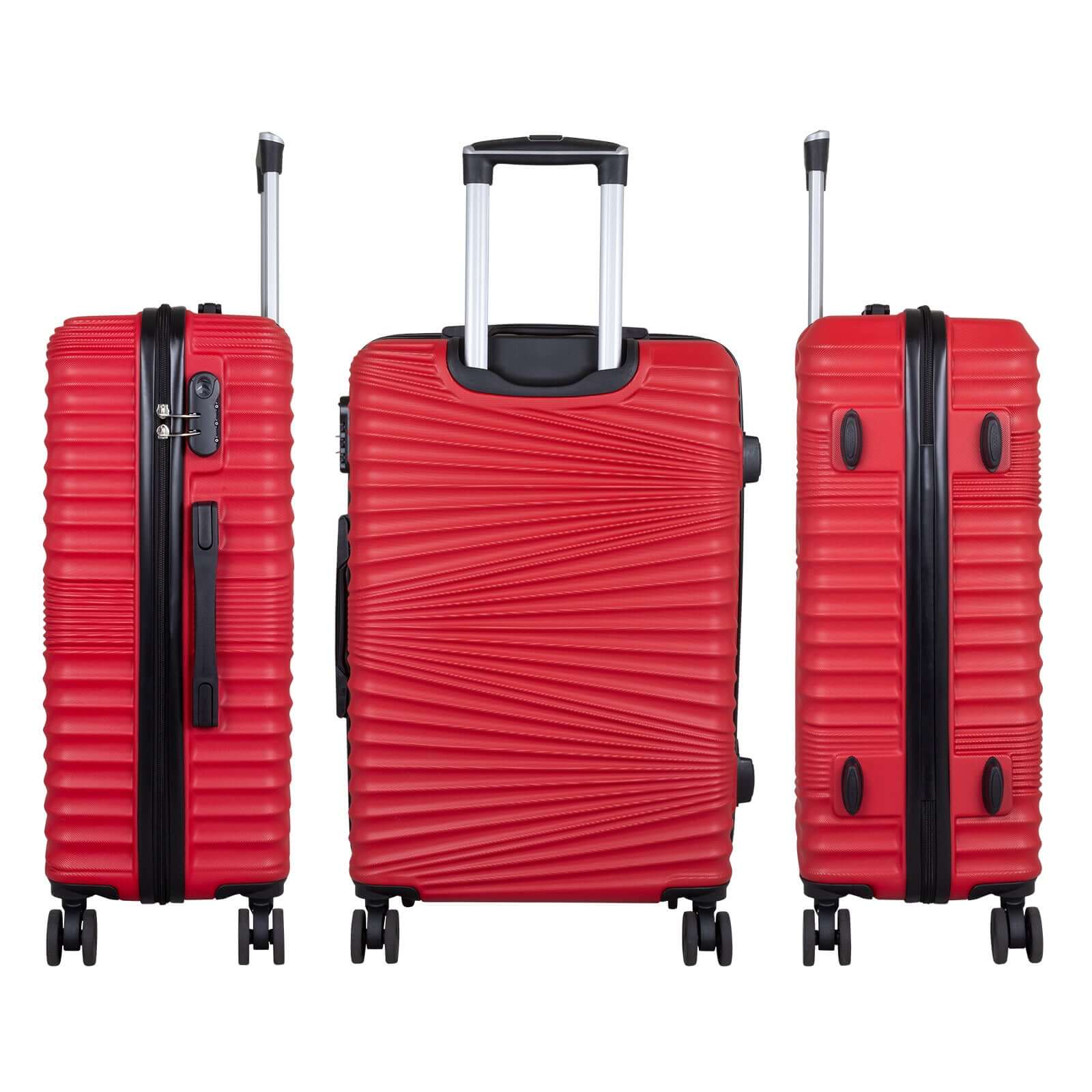 ABS Kofferset 3tlg Luxor rot