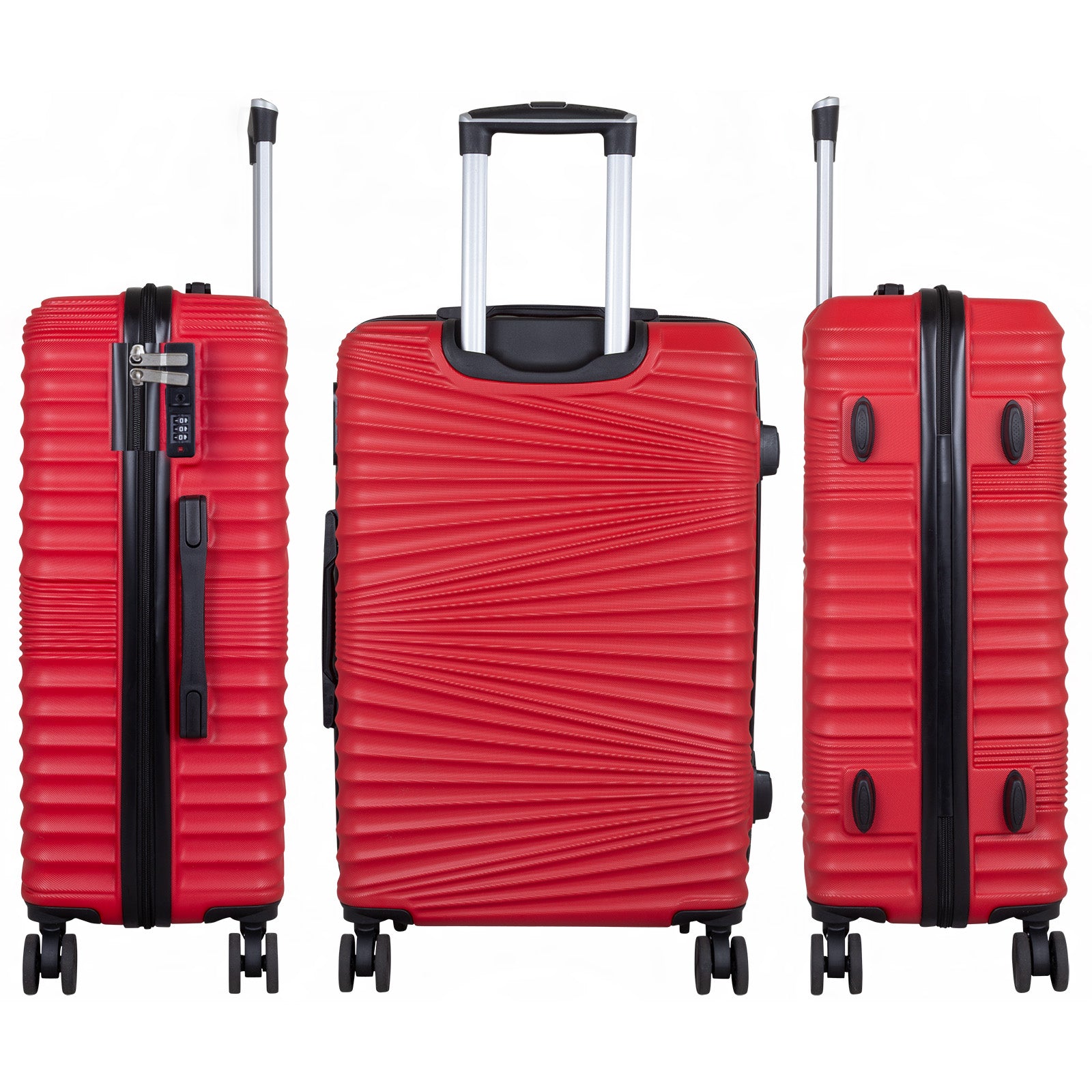 ABS Hartschalenkofferset 3tlg Luxor rot