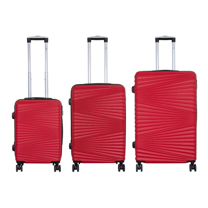 ABS Kofferset 3tlg Luxor rot