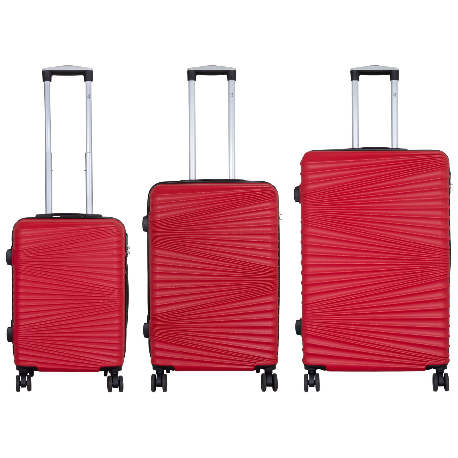 ABS Hartschalenkofferset 3tlg Luxor rot