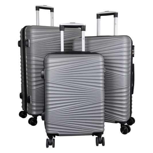 Set de maletas ABS 3 piezas Luxor plata