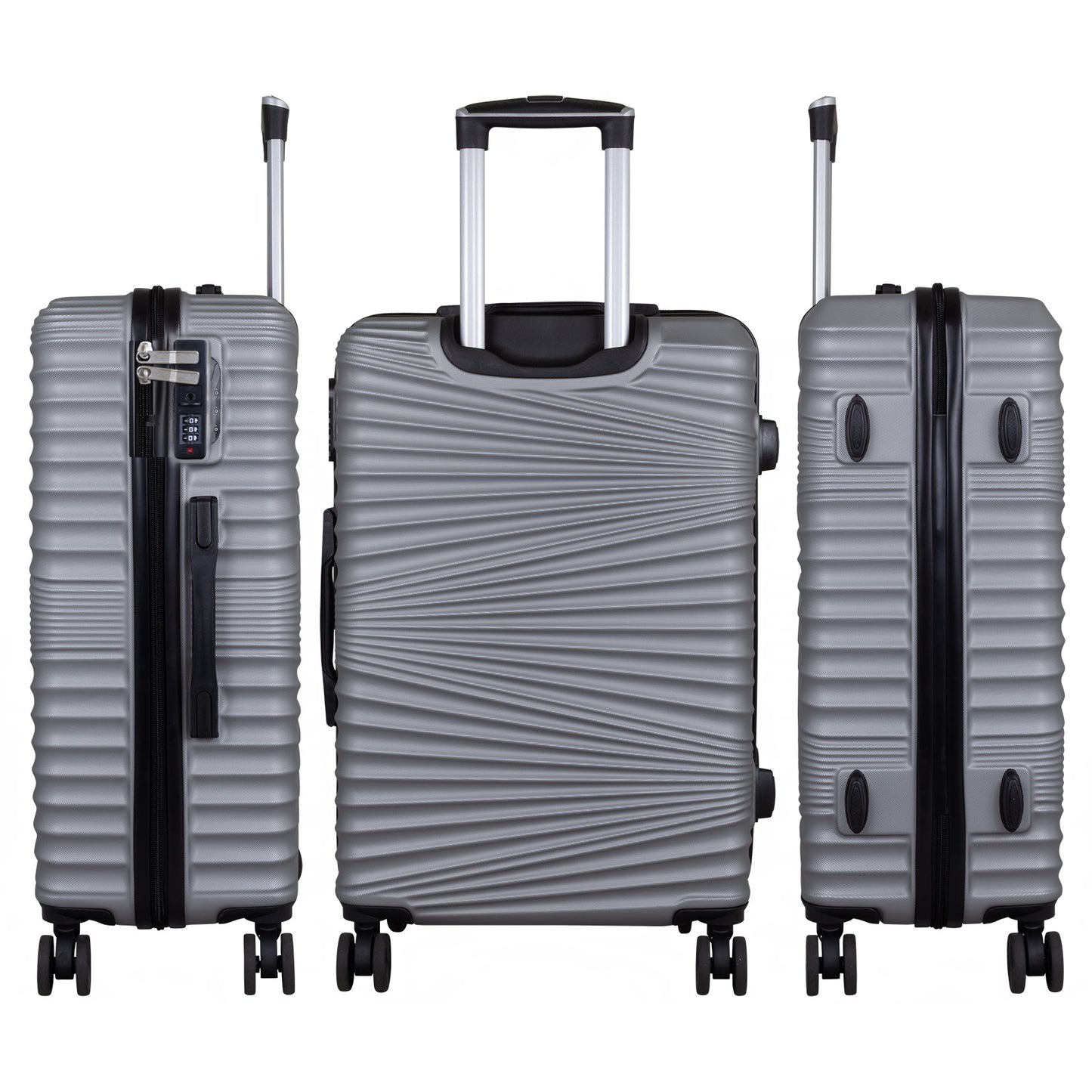 Set valigie rigide ABS 3 pz Luxor argento