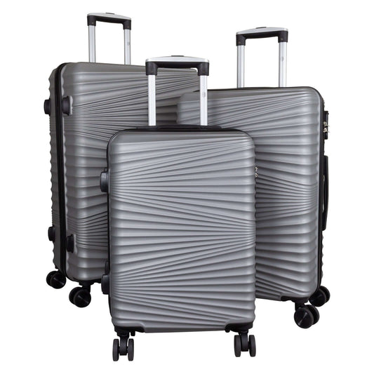 ABS Kofferset 3tlg Luxor silber