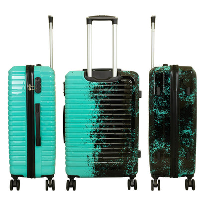 Polycarbonat Motivkofferset 3tlg Sierra schwarz-türkis