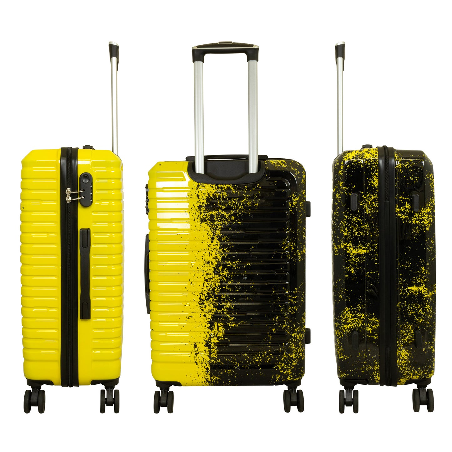 Handgepäck Boarding-Koffer Größe 55cm Hartschale Motivkoffer Sierra gelb-schwarz