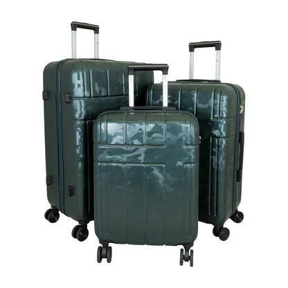 ABS Kofferset 3tlg Camouflage Dunkelgrün