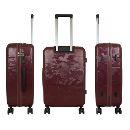 ABS Kofferset 3tlg Camouflage Rotbraun