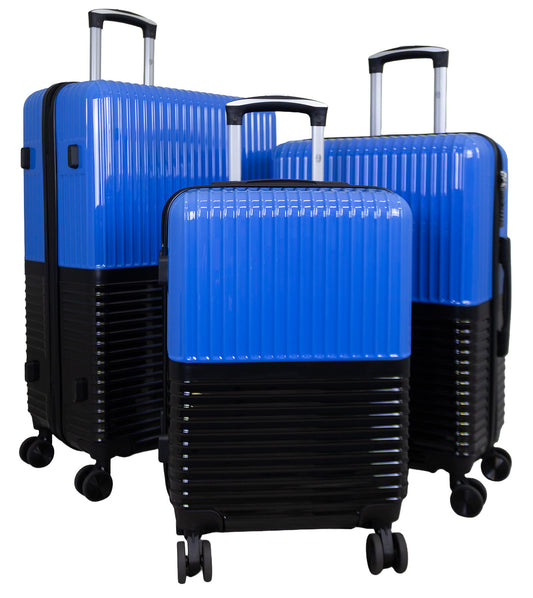 Polycarbonat Motivkofferset 3tlg Riga blau-schwarz