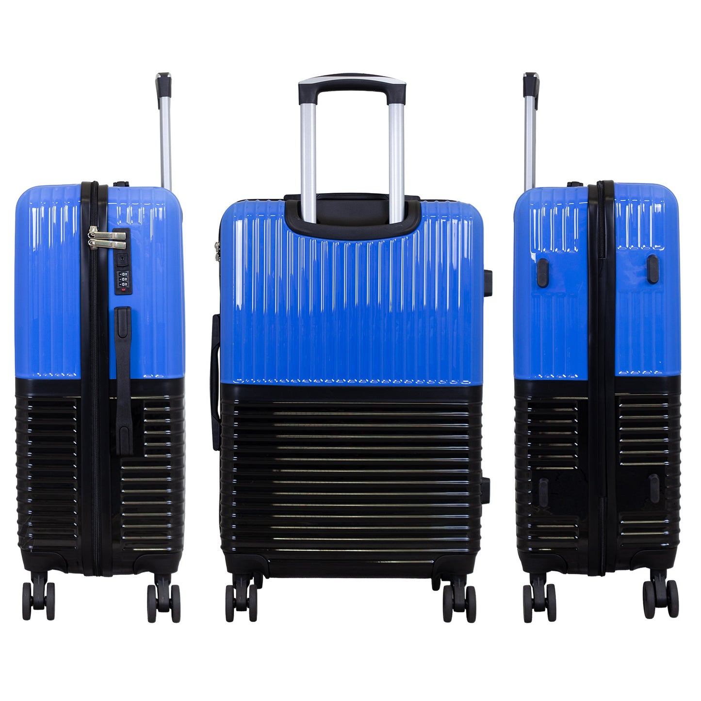 Hartschalen-Motivkofferset 3tlg - Modell Riga - Farbe blau-schwarz