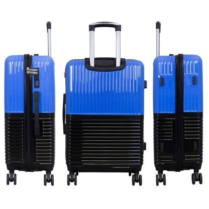 Hartschalen-Motivkofferset 3tlg - Modell Riga - Farbe blau-schwarz