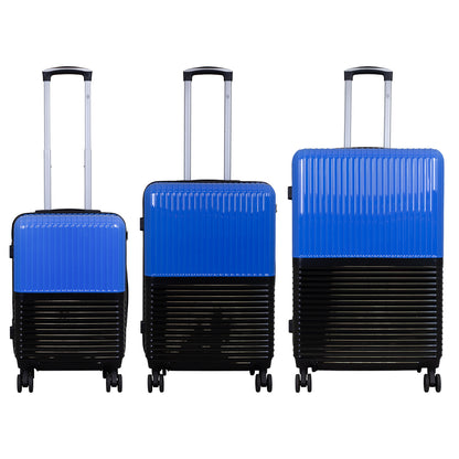 Hartschalen-Motivkofferset 3tlg - Modell Riga - Farbe blau-schwarz