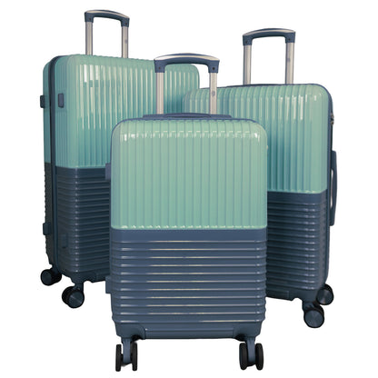 Polycarbonat Motivkofferset 3tlg Riga minz-blau