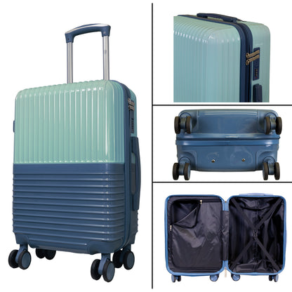 Polycarbonat Motivkofferset 3tlg Riga minz-blau