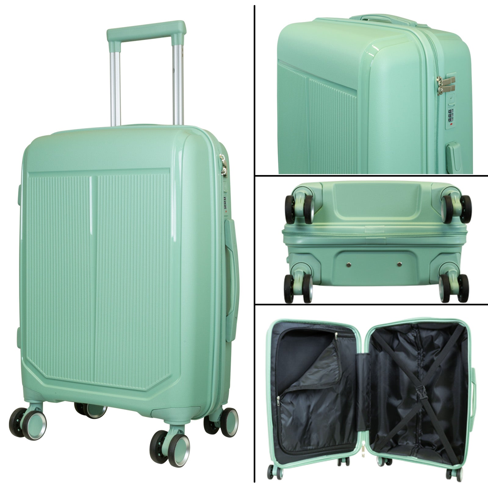PP Kofferset 3tlg Antigua grün