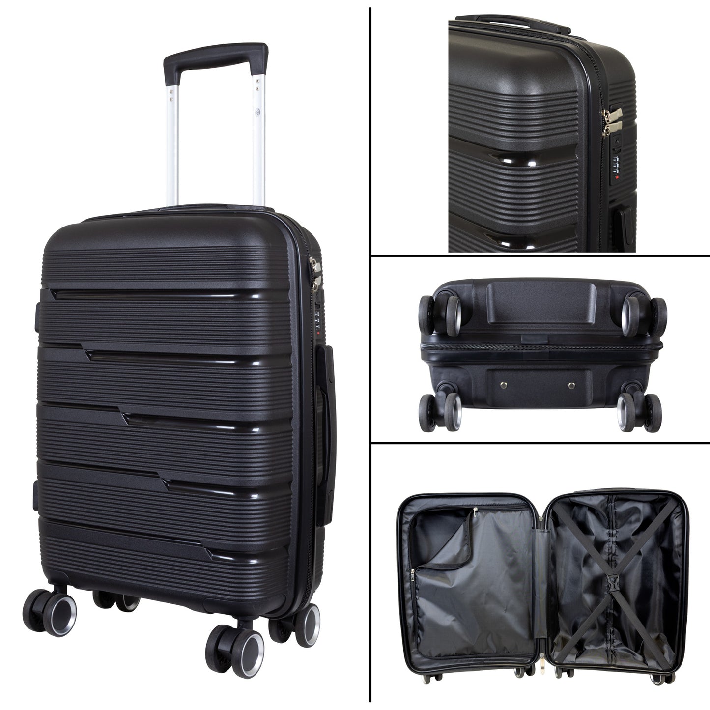 PP Kofferset 3tlg 'Aruba' schwarz