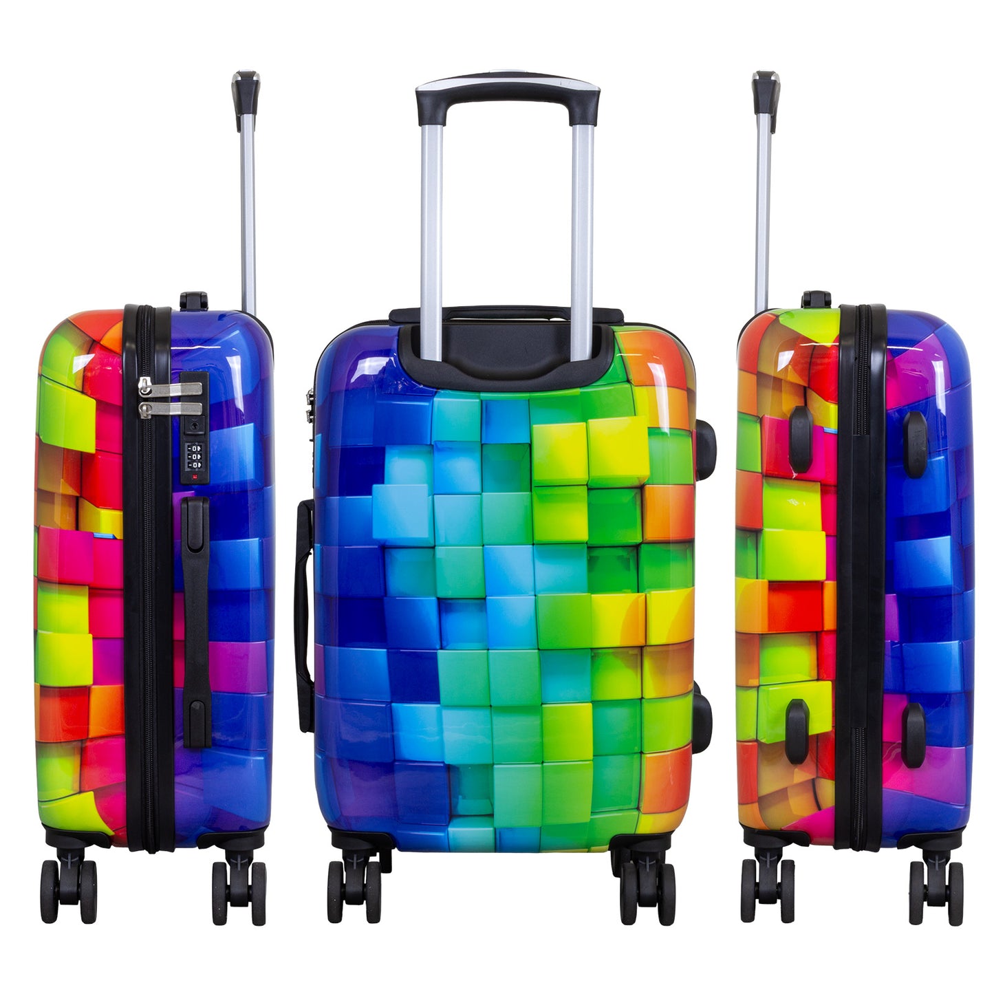 Handgepäck Boarding-Koffer Größe 55cm Hartschale Motivkoffer Mosaik