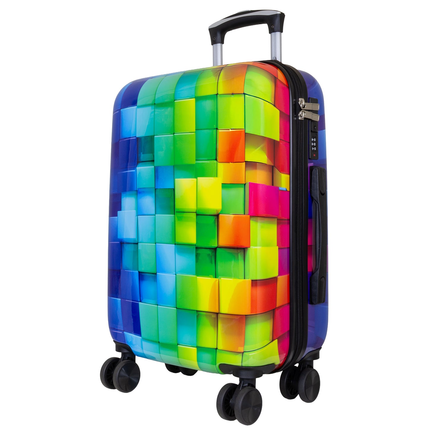 Handgepäck Boarding-Koffer Größe 55cm Hartschale Motivkoffer Mosaik