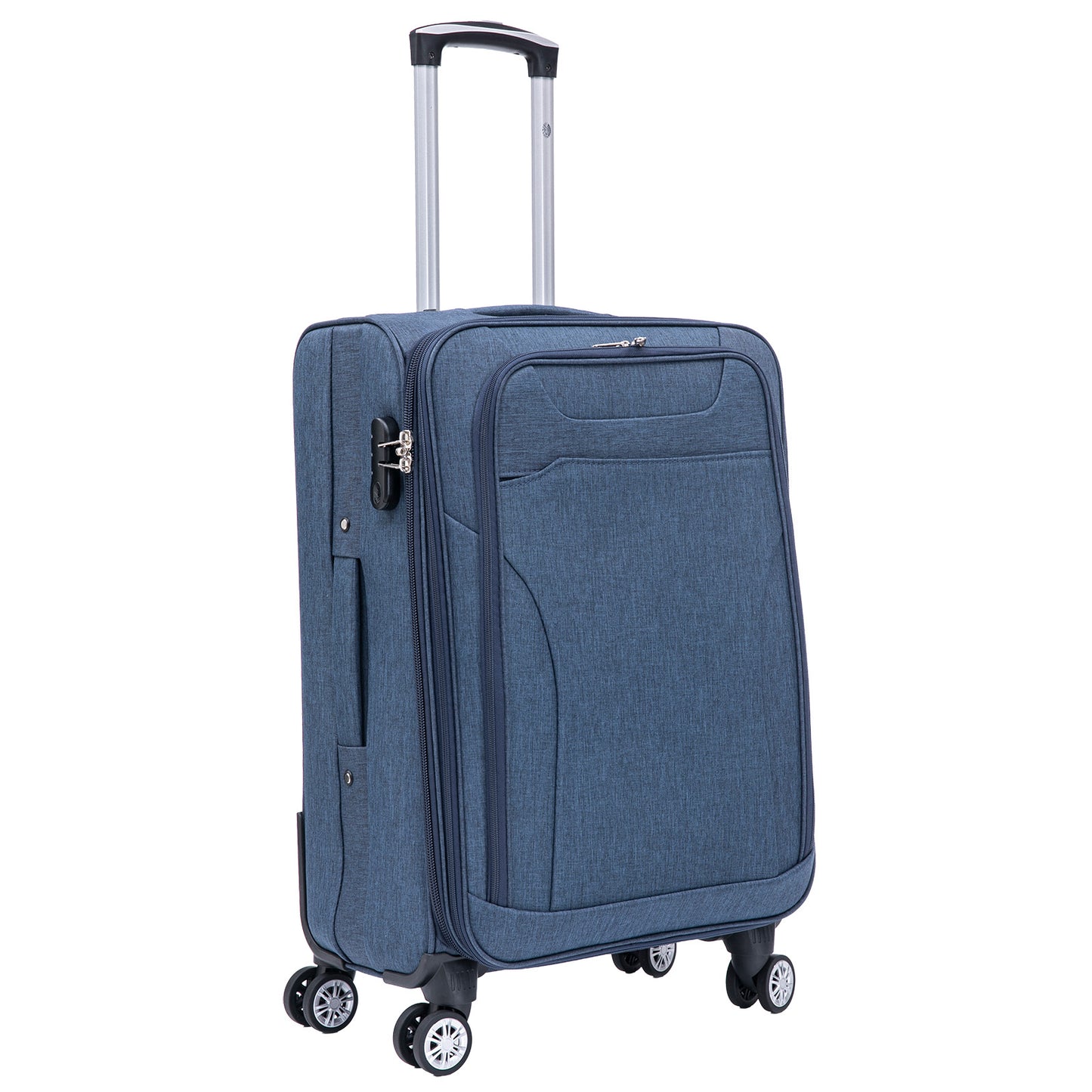 Stoff-Kofferset 3tlg Farbe blau Weichgepäck Modell Cremona