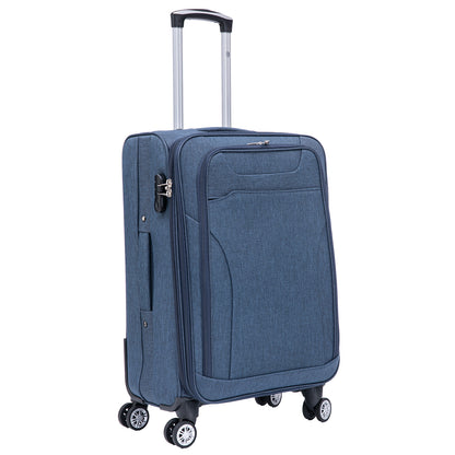 Stoff-Kofferset 3tlg Farbe blau Weichgepäck Modell Cremona