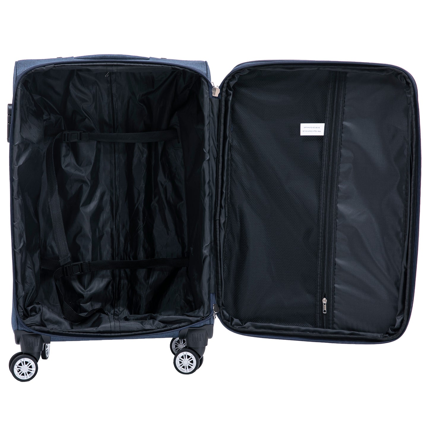 Stoff-Kofferset 3tlg Farbe blau Weichgepäck Modell Cremona