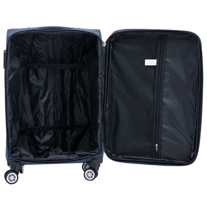 Stoff-Kofferset 3tlg Farbe blau Weichgepäck Modell Cremona