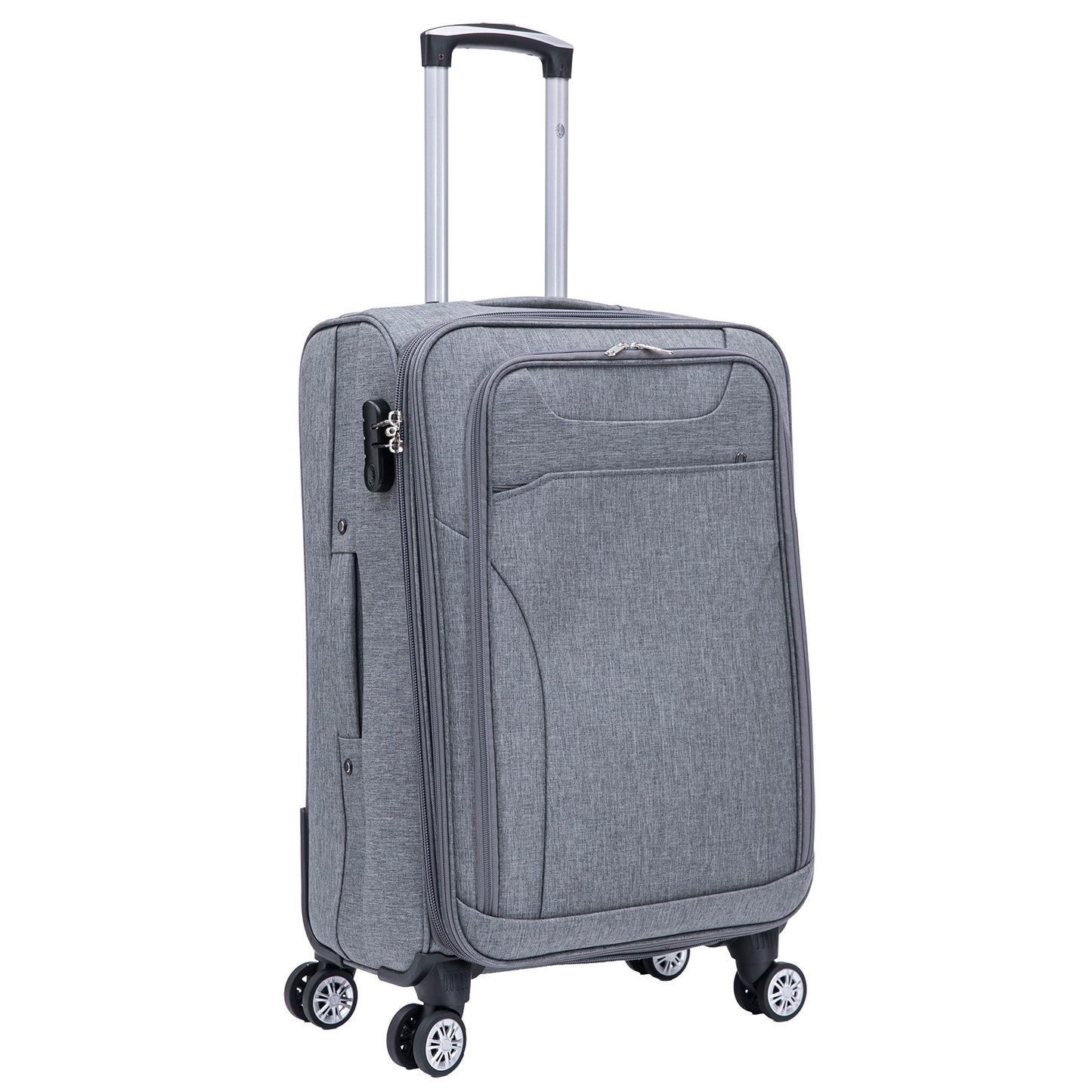 Stoff-Kofferset 3tlg Farbe grau Weichgepäck Modell Cremona