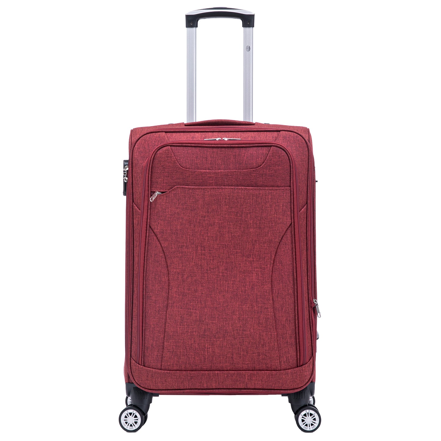 Stoff-Kofferset 3tlg Farbe rot Weichgepäck Modell Cremona