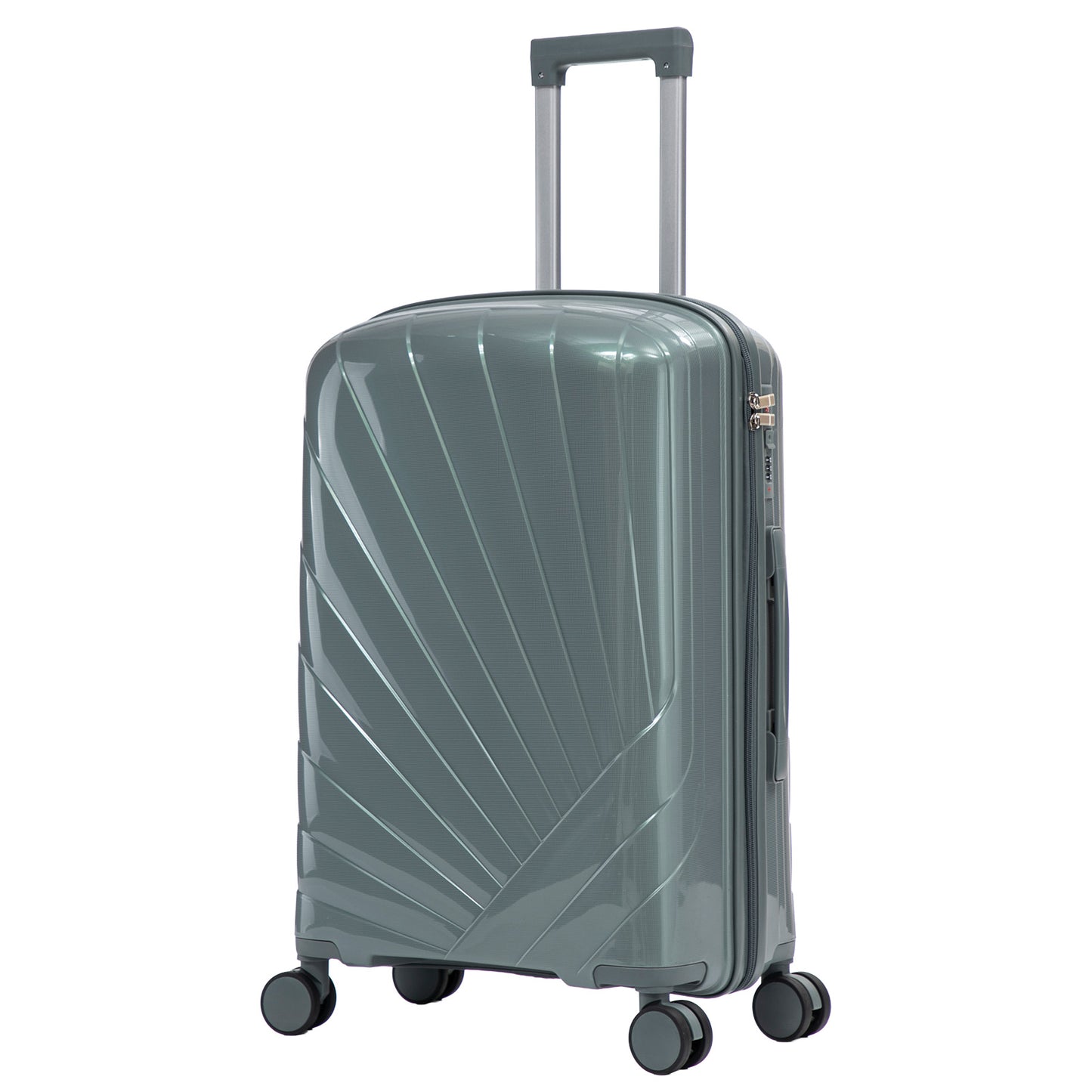 PP Hartschalen-Kofferset 4tlg - Modell Florenz - Farbe grün