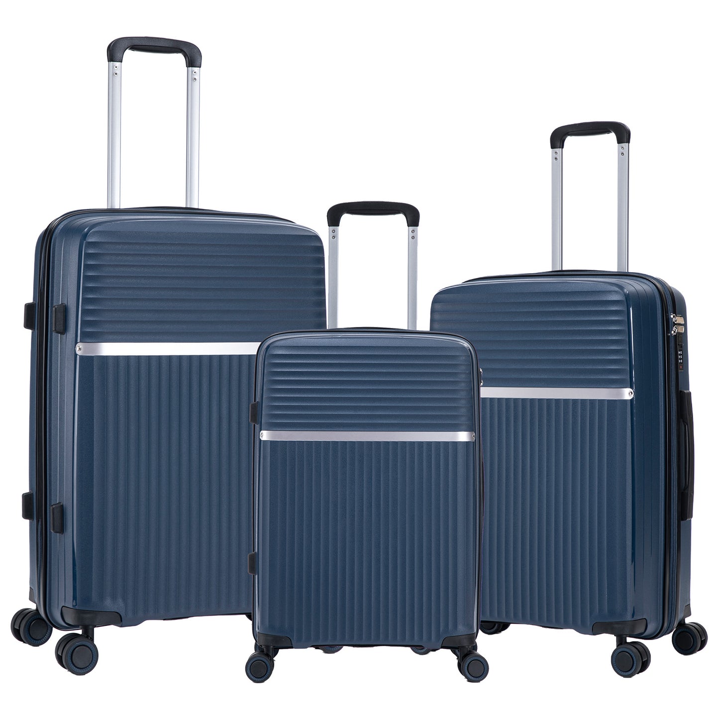 PP Hartschalen-Kofferset 3tlg - Modell Trento - Farbe blau