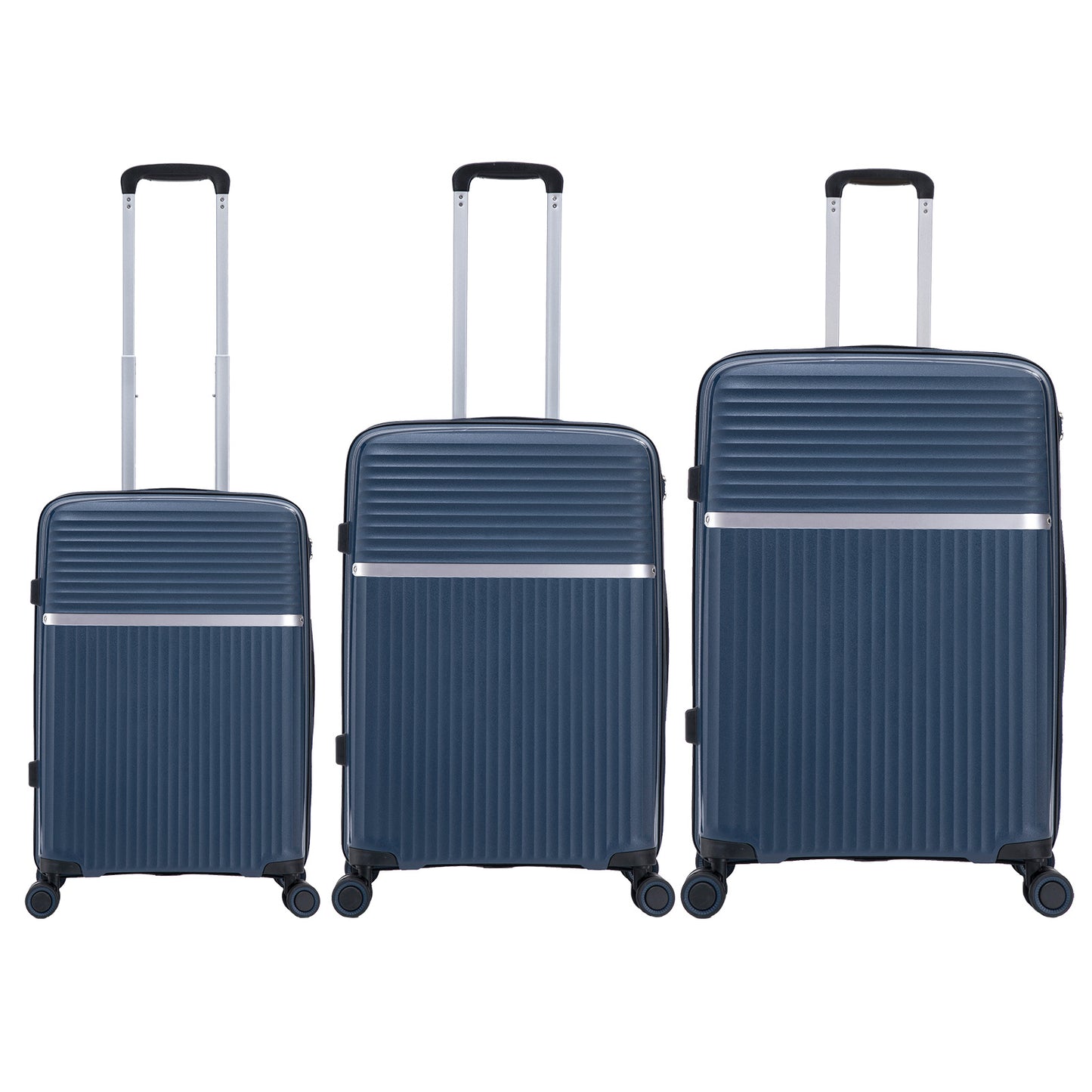 PP Hartschalen-Kofferset 3tlg - Modell Trento - Farbe blau