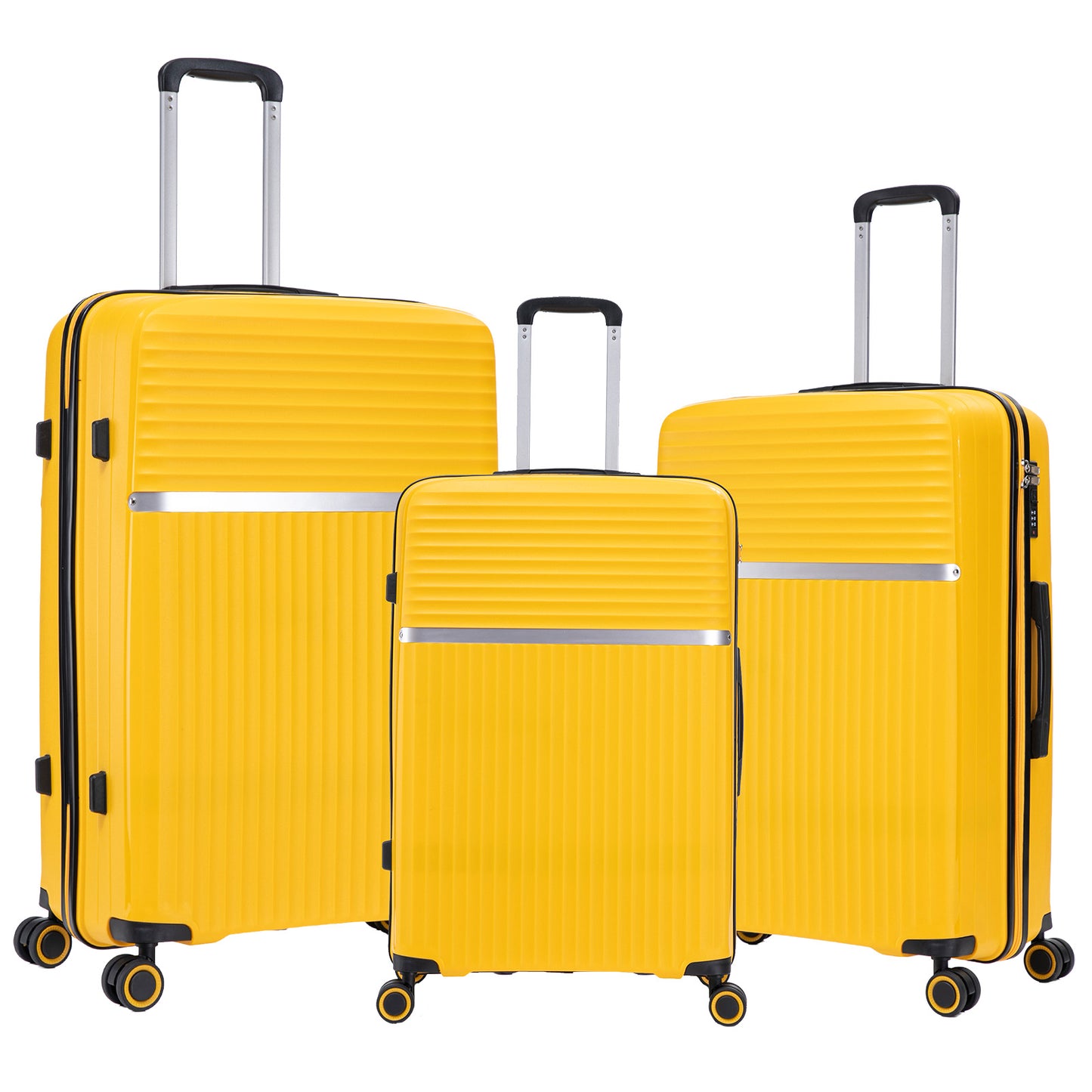 PP Hartschalen-Kofferset 3tlg - Modell Trento - Farbe orange