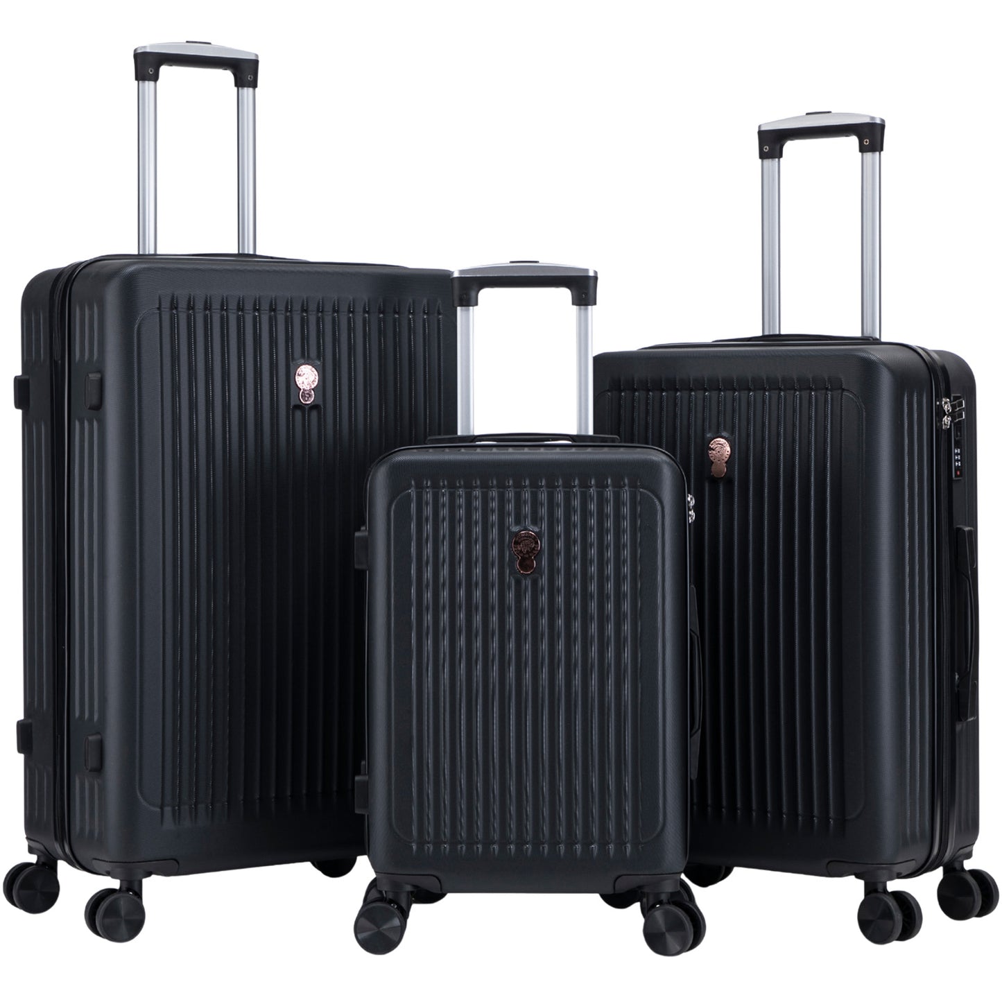 Hartschalen-Kofferset 3tlg - Modell Toledo - Farbe schwarz