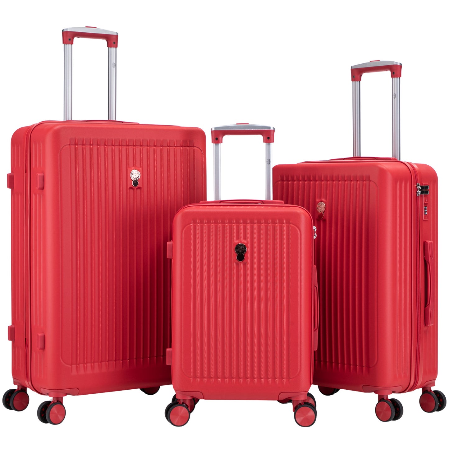 Hartschalen-Kofferset 3tlg - Modell Toledo - Farbe rot