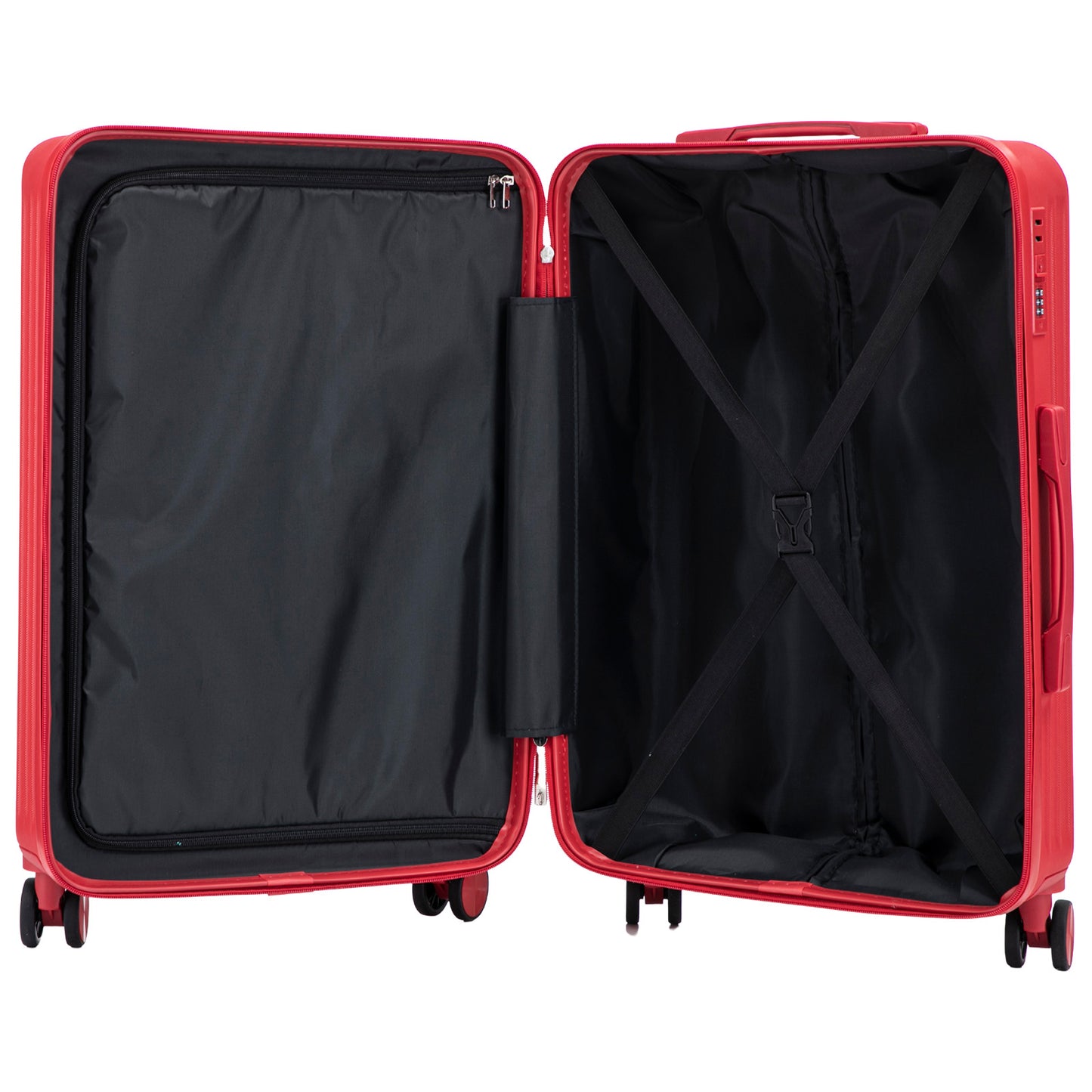 Hartschalen-Kofferset 3tlg - Modell Toledo - Farbe rot